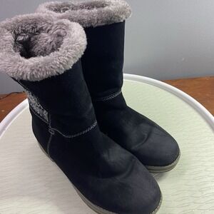WHITE MOUNTAIN Black‎ Boots Womens Sweater Lined Leather  Polarair Winter Sz.7